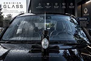 Revêtement céramique en verre obsidienne pour pare-brise de voiture, hydrophobe, anti-pluie, protection invisible du pare-brise - Product Image 3