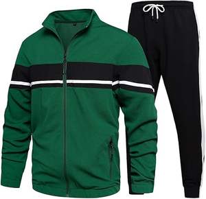 Chándal Deportivo Ligero de Manga Larga para Hombre, con Cierre, Cálido, de Forro Polar, Hecho de Poliéster y Algodón, Servicio OEM, en Venta - Product Image 1