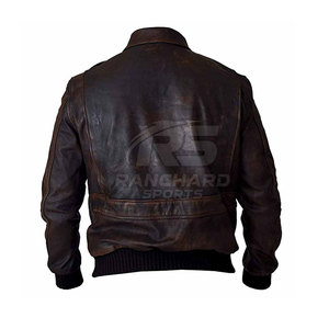 Chaqueta Bomber de Cuero Suave, Moderna, Cómoda para Uso Diario, Chaqueta Bomber de Cuero de Inspiración Vintage, Moda Casual Clásica - Product Image 2