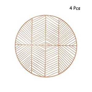 Assiette de service en acier inoxydable pour fêtes de mariage et de fiançailles Assiette de service en plaqué rose pour la finition des aliments Assiette de service aux fruits - Product Image 6