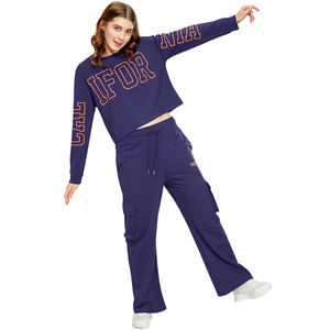 Nouvelle arrivée Ensemble de survêtements personnalisés sérigraphiés avec logo personnalisé pour femmes ensemble de survêtements pour femmes avec logo personnalisé pour l'hiver - Product Image 5