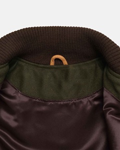 Nouveau look personnalisé logo brodé lâche décontracté pas cher prix meilleure qualité sur mesure Satin Bomber veste Vintage Letterman veste - Product Image 5