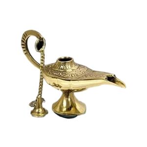 Lámpara de Aladino decorativa de latón de alta calidad con acabado pulido de grabado para decoración del hogar Metal Aladdin Chirag - Product Image 2