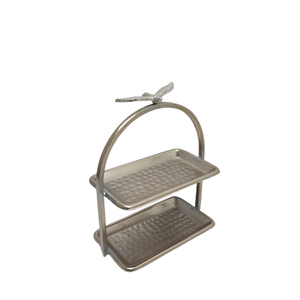 Rectangle Forme Décoratif Meta Gâteau Stand Or Fini Pour La Fête D'anniversaire De Mariage Présentoir À La Main En Vrac - Product Image 2