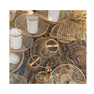 Lampe en bambou tissée naturelle faite à la main Restaurant vietnamien suspendu suspension décorative en bambou - Product Image 1