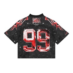 Maillot de football rétro personnalisé, impression par transfert thermique, logo de marque, nom du club, coupe ample, manches courtes, maille vintage, service OEM 100% - Product Image 2