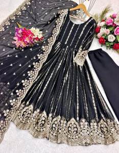 Designer Party Wear Nayra Top-Pent Dupatta avec broderie lourde - Product Image 2