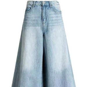 Pantalones de mujer de alta calidad azul Denim Slim Fit Vintage Casual moda ventas completas - Product Image 1