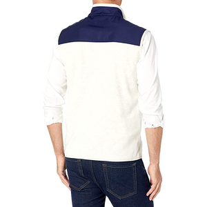 Automne hiver grande taille gilet grande veste sans manches polaire tissu fermeture éclair mâle Gilet Logo personnalisé respirant vêtements d'extérieur pour - Product Image 2