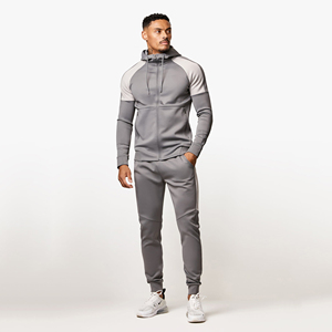 Ropa deportiva de talla adulta para hombre, conjuntos de Jogger de 2 piezas, último estilo, chándal de diseñador masculino de retazos, Sudadera con capucha y pantalones de chándal para hombre - Product Image 1
