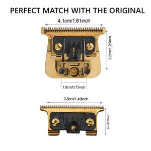 Tondeuse à cheveux professionnelle rechargeable pour barbier, lames en acier inoxydable pour le dessin et le finissage, alimentation électrique/USB, usage domestique - Product Image 4