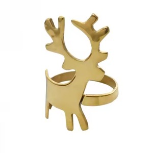 Metal Napkin Ring Round Shape Handmade Fancy <b>Tissue</b> Holder Classic Stylish Luxury New Metal Napkin Ring - Product Image 4