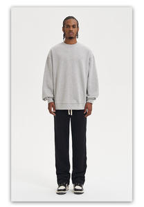 Fabricante suministro personalizado 380g 100% algodón personalizado sudadera de gran tamaño Vintage sudaderas hombres francés Terry cuello redondo sudadera - Product Image 6