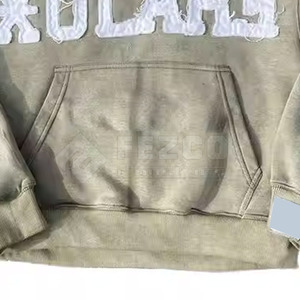 Wholesale Price Distressed Embroidery Hoodies <b>Men</b> Manufacturer Custom High Quality 100% Cotton Winter Hooded Breathable <b>Pullover</b> - Product Image 6
