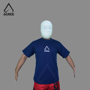 เสื้อยืดสำหรับผู้ชายผ้าฝ้ายพิมพ์โลโก้ตามสั่ง - Product Image 2