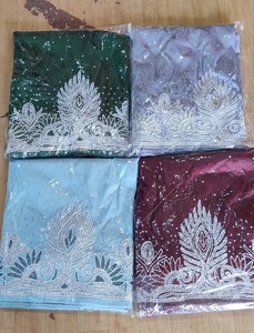 Tela bordada para mujer, artesanía de costura, bricolaje, hecho a mano, envoltorio somalí George, ropa de boda, tela para vestido a la venta - Product Image 3