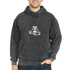 Parche de chenilla personalizado bordado lavado ácido pintura salpicadura francés Terry hombres Sudadera con capucha de gran tamaño - Product Image 6