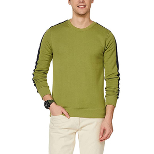 High Quality 100% Cotton Men's Sweatshirts Solid Color Breathable Eco-Friendly Windproof Pullover Custom Logo for Winter - Product Image 3