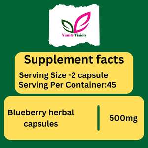 Capsules de myrtilles personnalisées à base de plantes Blue Berry personnalisation disponibles capsules de myrtille avec étiquetage privé - Product Image 3