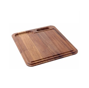 Planche à découper en forme de rectangle avec poignée en bois massif avec logo personnalisé Vente en gros - Product Image 4