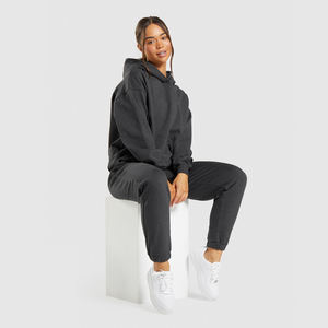 Pull à capuche unisexe personnalisé 300 g/m² 100% coton, poids lourd surdimensionné en polaire délavée, style hivernal grande taille pour hommes et femmes - Product Image 6