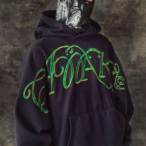 เสื้อฮู้ดสวมหัวของผู้ชายเสื้อมีฮู้ดแบบสวมหัวดีไซน์เอกลักษณ์ชุดแนวสตรีทผ้าฝ้าย100% สำหรับฤดูหนาว - Product Image 4