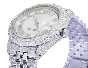 Montre en diamant entièrement glacée Montre automatique en moissanite Montre hip hop de luxe pour bijoux de mode pour hommes - Product Image 4