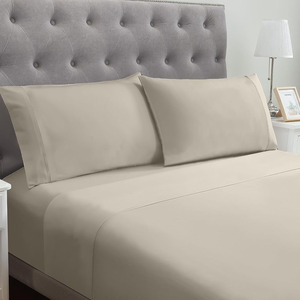 Haute qualité 100% draps de lit en bambou bio drap de lit en bambou naturel doux pur drap de lit 100% coton couleur unie - Product Image 5