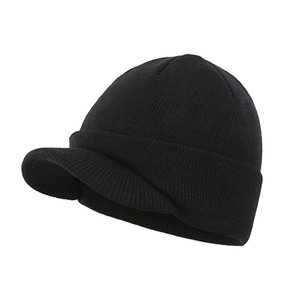 Mens <b>Womens</b> Acrylic Knitted Warm Sports Beanie Caps With <b>Visor</b> Brim Wholesale Digital Printing Methods - Product Image 5