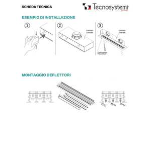 Diffuseur linéaire Tecnosystemi anti-condensation en PVC avec volet et déflecteur central à 3 fentes - Product Image 2