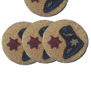 Ensemble de chaussettes de caboteur perlées artisanales couleur personnalisée pour l'accent de table de fête de noël prix usine résistant à la chaleur - Product Image 3