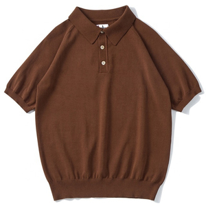 เสื้อโปโลแบบเรียบง่ายคลาสสิกดีไซน์ใหม่ล่าสุดเสื้อโปโลผ้าสูงแบบยาวสั้น - Product Image 3