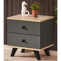 Mesa de Noche Moderna con Panel de Madera, Estándar de Hotel, para Dormitorio, Sala de Estar, Comedor, Muebles para el Hogar