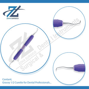 Curetas Dentales Gracey 1/2 de Acero Inoxidable Reutilizables para Profesionales Dentales, Instrumentos Periodontales Manuales con Certificación CE - Product Image 4