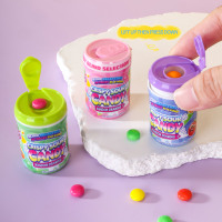 Bonbons gélifiés croustillants colorés en pot mystère 6g, saveurs fruitées aléatoires, friandise surprise pour enfants, cadeau amusant pour fêtes