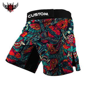Vente en gros Polyester MMA Shorts Respirant Léger Séchage Rapide Nouvelle Plaine Boxe Gym Formation Prix Bas Logo Personnalisé Imprimé - Product Image 3