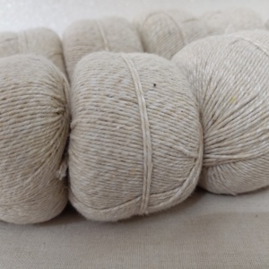 Natural Undyed Silk Wool Roving <b>Yarn</b> Available in 250 Yards and 500 Yards Per 100 Gram Skeins Ideal for Dyeing - Product Image 5