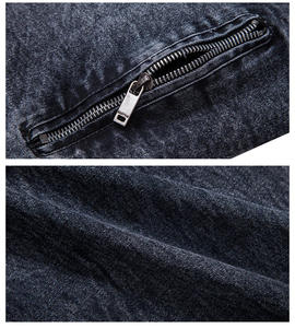 Chaqueta de Mezclilla para Motociclista, Estilo Vintage, Lavada, de Algodón, Color Sólido, Informal, de Marca, para Otoño 2025, Cortavientos - Product Image 5