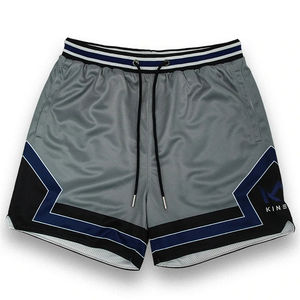 Men's Classic Polyester Mesh Comfort <b>Elastic</b> <b>Waistband</b> Bsci Summer Basketball Shorts with Pockets Custom Logo - Product Image 3