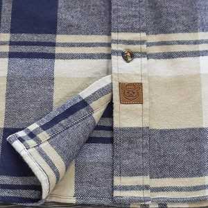 เสื้อเชิ้ตผ้าสักหลาดผ้าฝ้ายเฮฟวี่เวทสำหรับผู้ชายเสื้อลายตารางหมากรุกคอสูงลายสก๊อตดีไซน์แบบกระดุมสำหรับเด็กผู้ชาย6XL ขนาดเดียว - Product Image 3