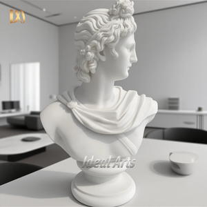 <span class=keywords><strong>Scultura</strong></span> decorativa elegante fatta a mano in marmo greco a testa di <span class=keywords><strong>Apollo</strong></span> statua per soggiorno ufficio - Product Image 2