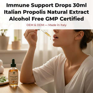 Propolis italienne 30 ml, gouttes pour soutenir l'immunité, extrait naturel sans alcool, certifié GMP, étiquette privée OEM, soins corporels RedMoringa - Product Image 2