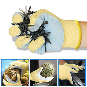 ถุงมือป้องกันไฟอุตสาหกรรมผ้าคอตตอนทนต่อการขาดทนต่อการสึกหรอทนต่อการบาด - Product Image 3