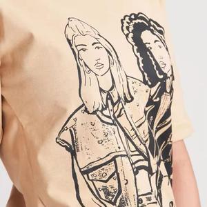 Venta al por mayor Tallas grandes 100% Algodón Camisetas casuales Mujeres Camiseta de manga corta Camiseta de impresión casual para las mujeres - Product Image 6