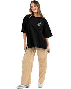 Camisetas extragrandes de alta calidad para mujer, secado rápido, transpirable, ligero, 100%, Material de algodón, ropa de calle alta, logotipo personalizado - Product Image 3