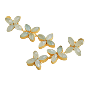 Pendientes de Latón al por Mayor, Piedras Semipreciosas Naturales, Textura Mate de Latón, Estilo Moderno, Listos para Enviar al por Mayor - Product Image 3