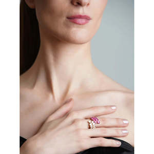 Anillo Ajustable de Moda Chapado en Oro de 18K con Acabado en Rodio - Product Image 2