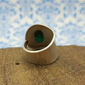 พลอยมรกตคอรันดัมโบฮีเมียนปรับขนาดได้กว้างใช้ได้ทั้งชายและหญิงแหวนเงิน925ออกแบบได้ - Product Image 3