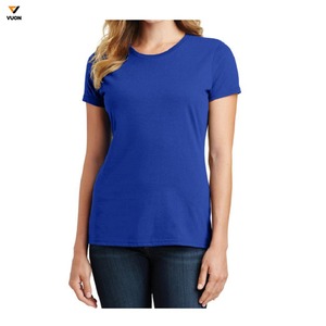 Gran oferta 100% Camiseta de algodón con estampado de logotipo para mujer, camisetas lisas, camiseta blanca y negra estampada - Product Image 3