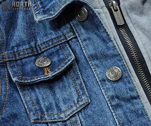 2025 automne mode hommes à manches longues veste en jean avec avant Logo personnalisé vêtements d'extérieur respirants de haute qualité - Product Image 3